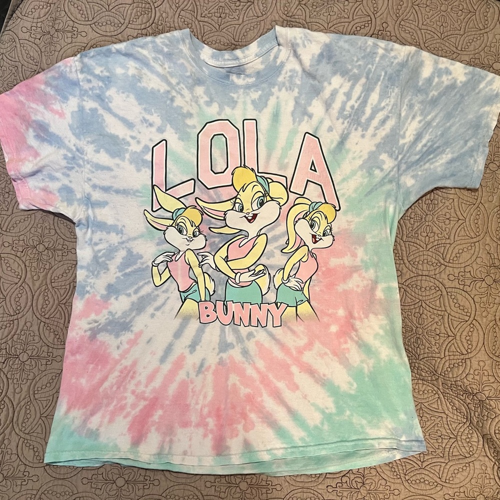 XL Looney Toons Space Jam Lola Bunny Tie-Die Vintage Tshirt